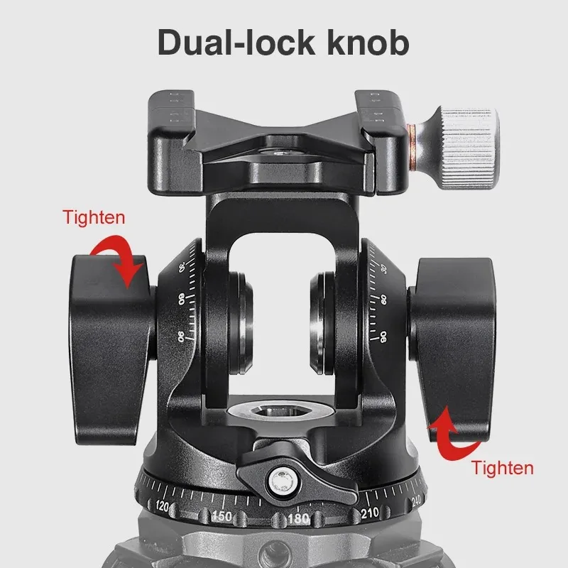 رأس إمالة SUNWAYFOTO DT-03S لحامل Monopod وحامل ثلاثي القوائم 33 رطل (30 كجم)