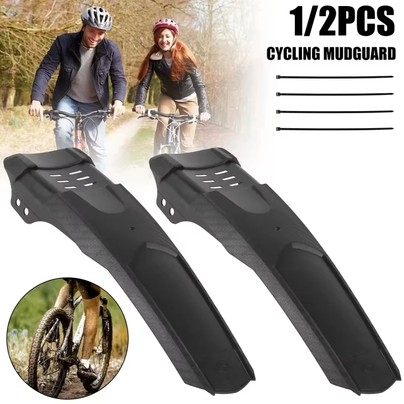 

1/2 Pcs MTB Bicycle Fenders, 29cm Front Rear Widened Tire Mudguard, Universal Mountain Bike Mud Flaps Cycling Accessories