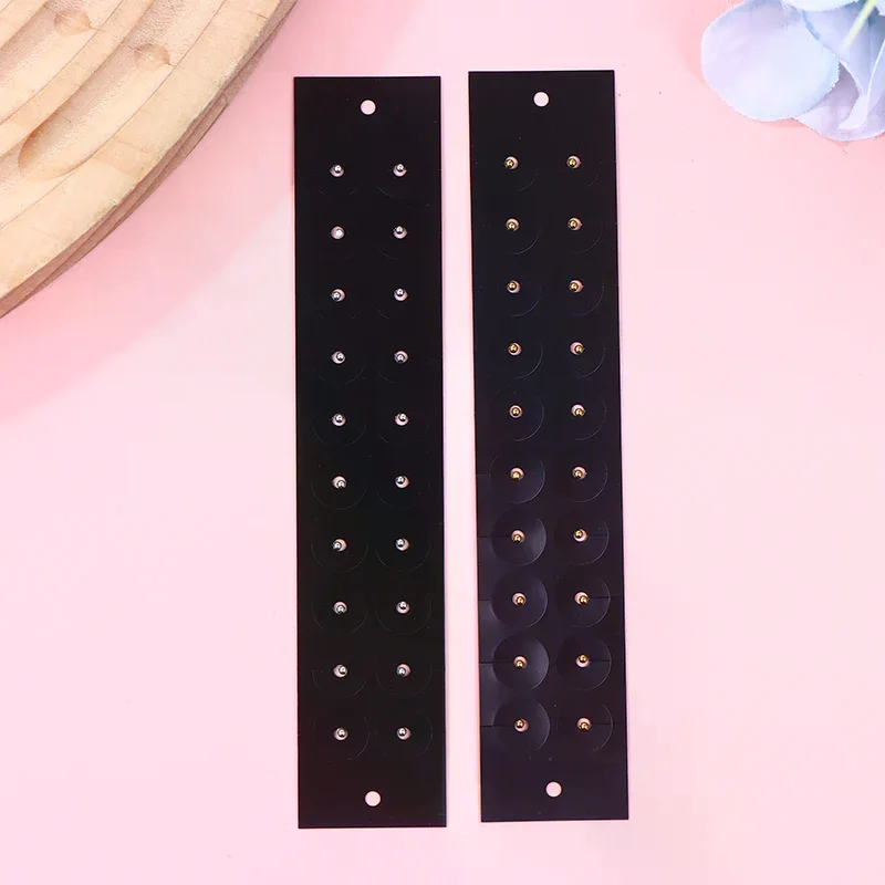 100 قطعة من ملصقات نقطة الأذن العصرية، عصا ضغط الأذن، خرزة ذهبية وفضية، ملصقات أذن للتدليك #4