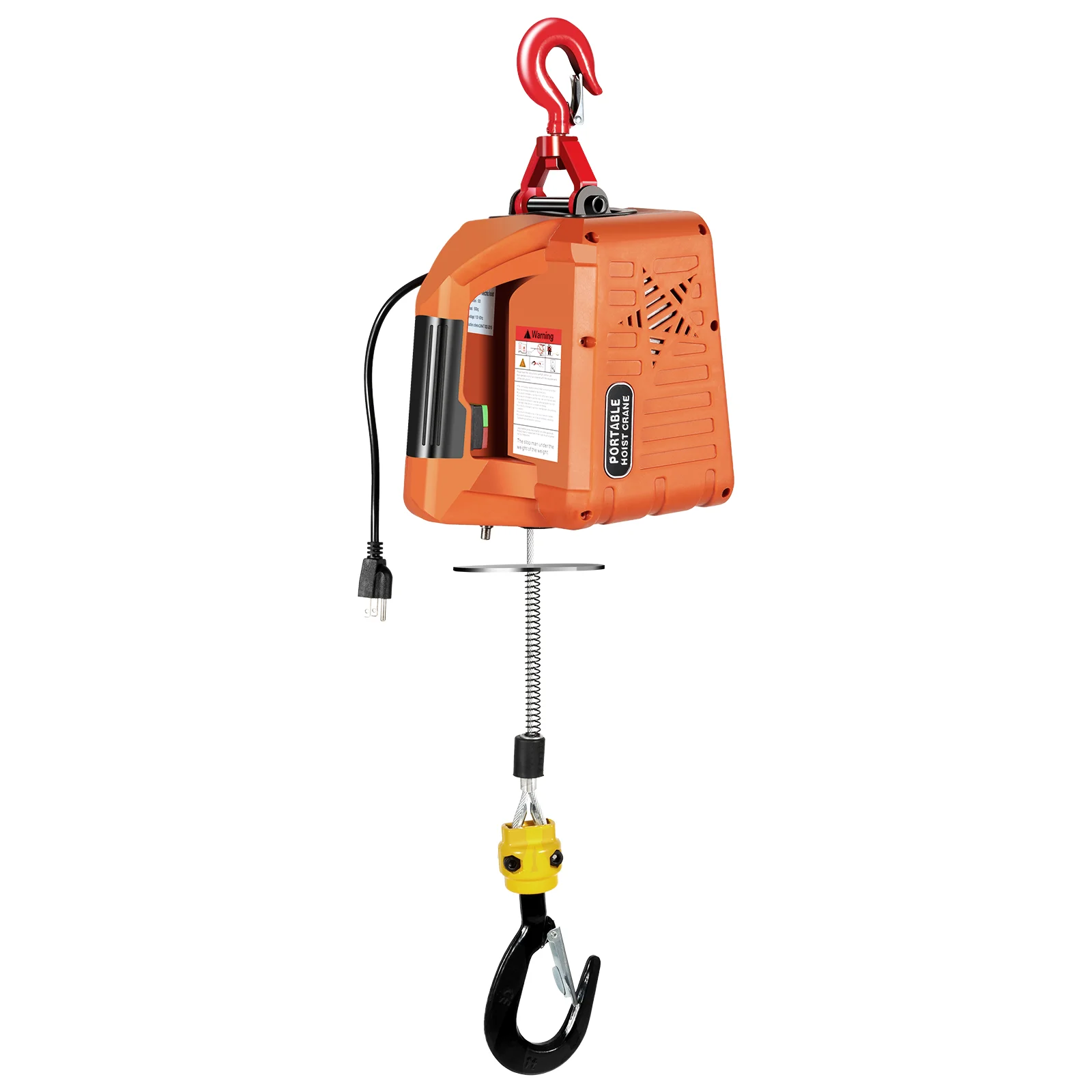 1500W Portable electric hoist with wired switch 1100 Ibs Mini Electric Hoist Lifting Tools windlass 3.25ft