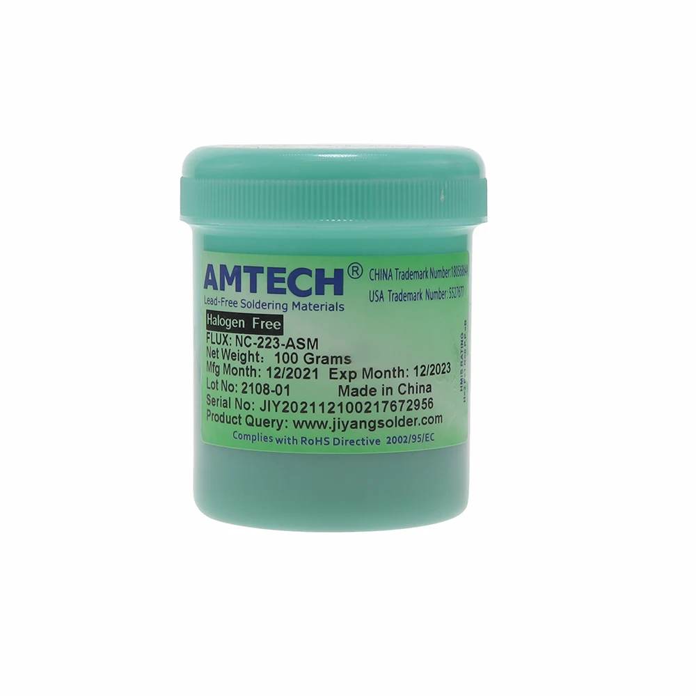 AMTECH-NC-223-ASM Tin Solder With Flux 100g 223 Flux Solder Paste for Soldering Bga Rework Station Welding Tools Flux Paste