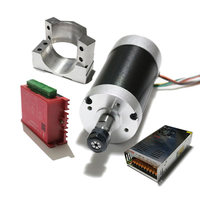 500W 0.629NM ER11 Engraving machine spindle， high speed brushless spindle motor kit DIY motor+driver+power+ motor seat