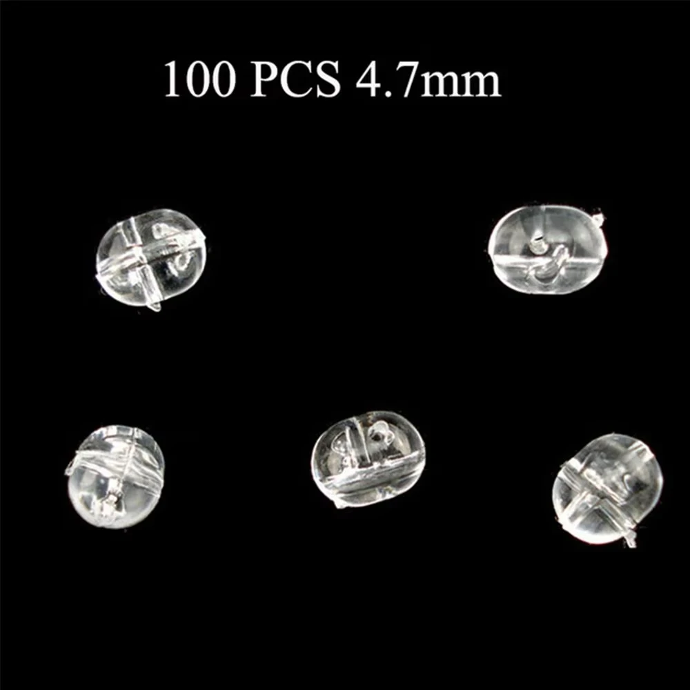 100 47mm/50mm transparente Bohrer-Perlen, Angelkreuzperlen, schwimmende Kugeln, Doppelperlen, leuchtende Space Beans – Detail 9