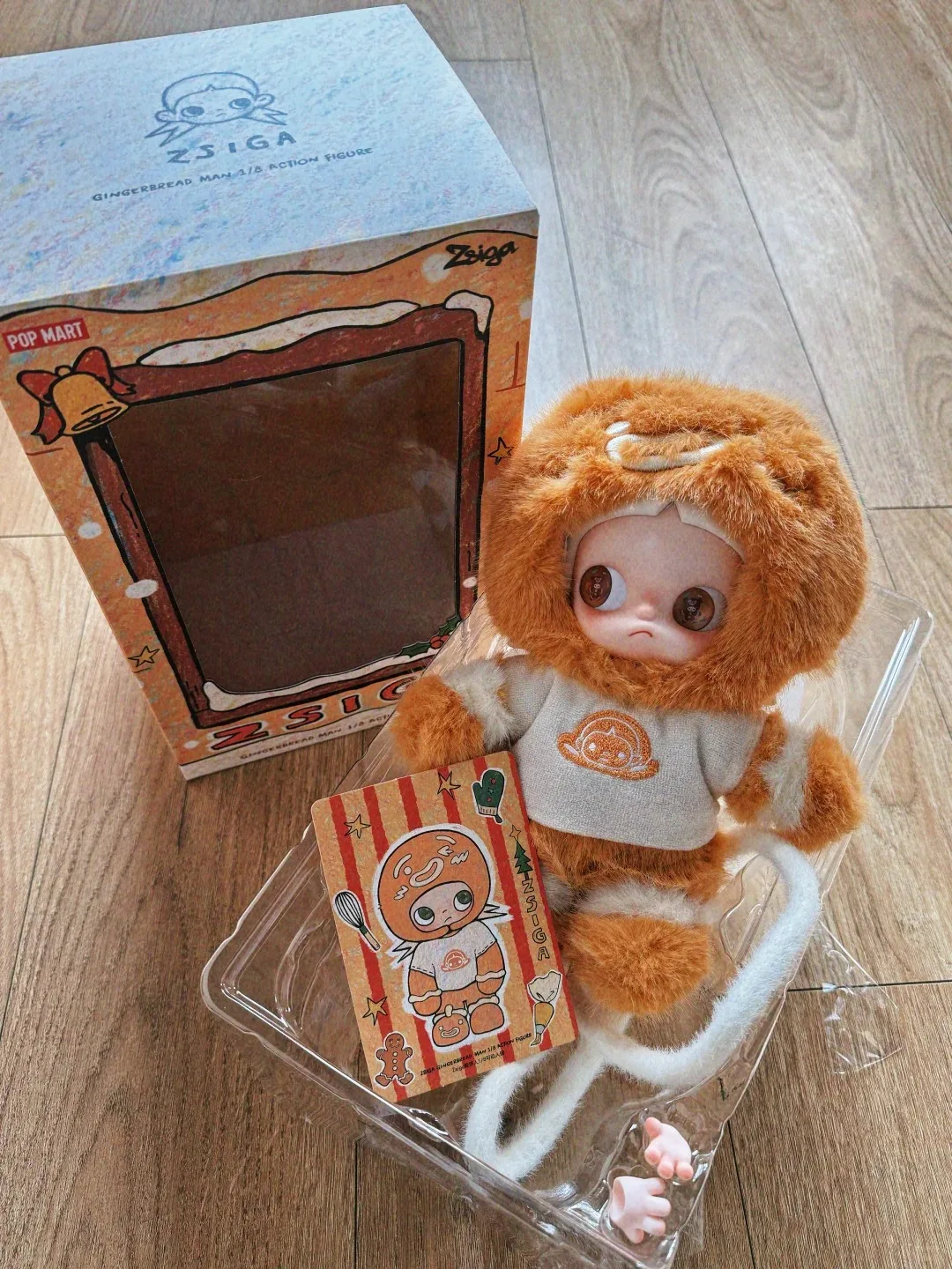 

POPMART Original Zsiga Desirable and Gingerbread Man 1/8 Action Figure Cute and Interesting Toy Surprise Collection Gift