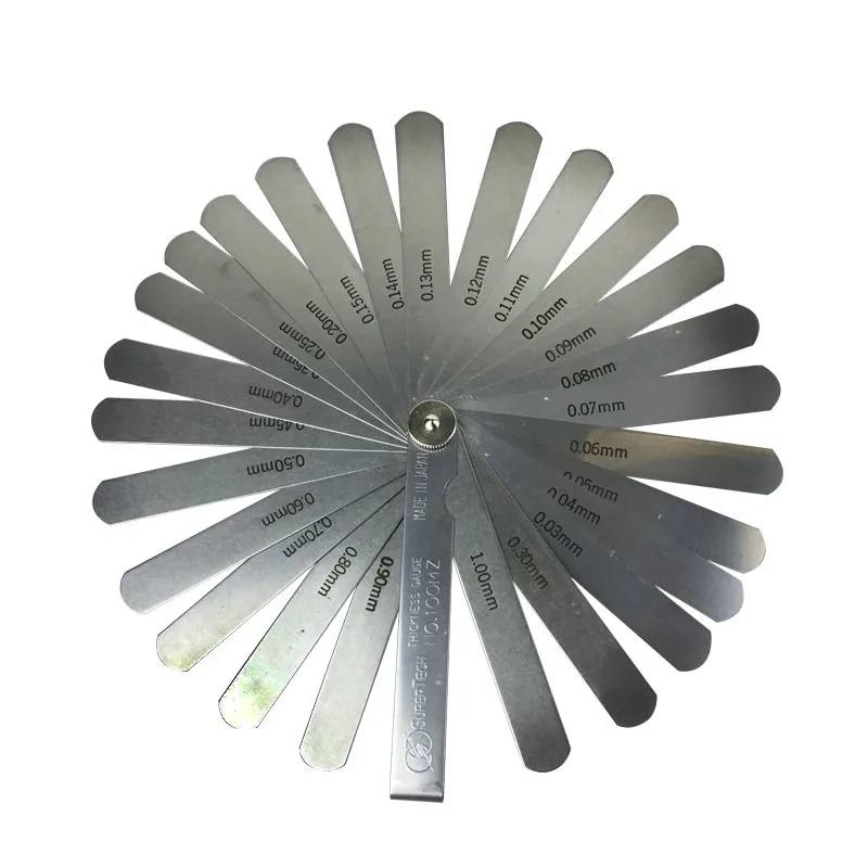 Feeler Gauge Set 0.01-1mm, Thickness Measuring Tool for Gap Inspection, Steel Blade Clearance Gauge for Mechanics