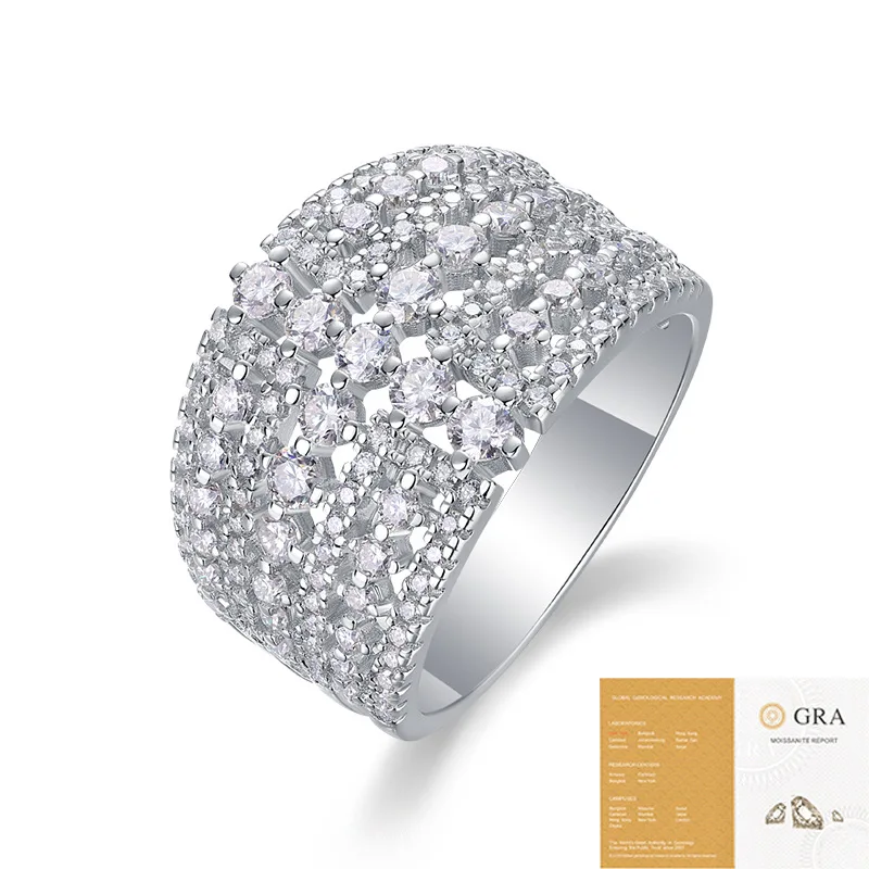 

Кольцо D-Color Premium Moissanite из стерлингового серебра 925 пробы «Время» — изысканное мастерство, универсальный дизайн премиум-класса