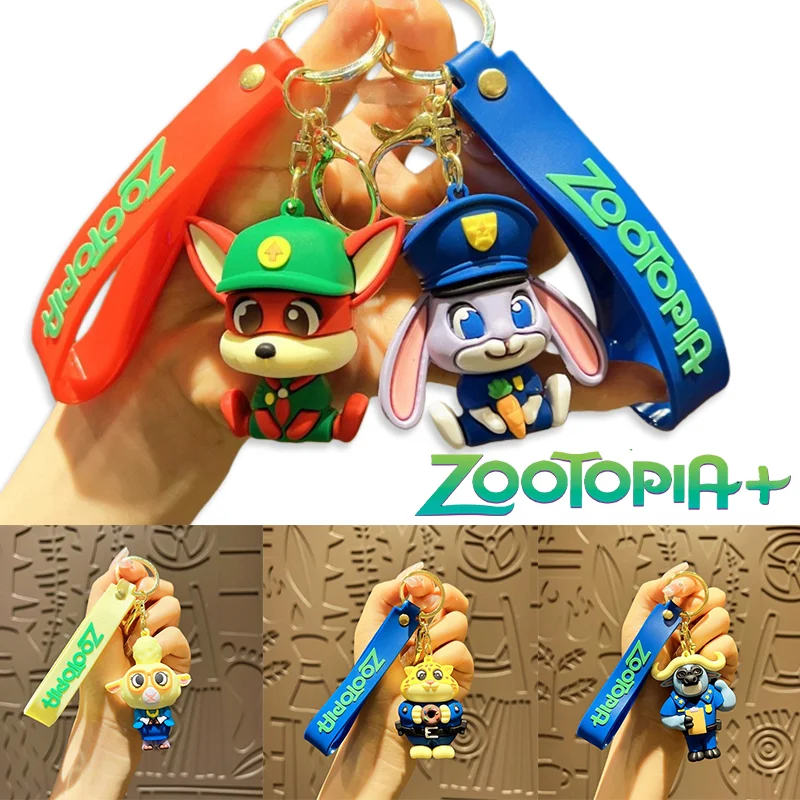 

Disney Zootopia 2 Keychain Doll Pendant Anime Backpack Decoration Cute Car Key Ring Trinket Bag Charms Kawaii Kids Party Toy