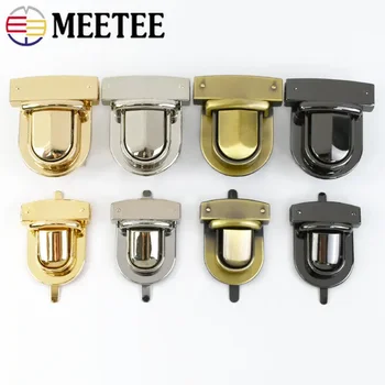 ตัวล็อกกระเป๋าโลหะแบบมีตะขอสำหรับกระเป๋าถือมีตะขอล็อคร่องปิดกระเป๋าถือหัวเข็มขัดเข็มกลัดติดหนัง DIY อุปกรณ์ตกแต่ง