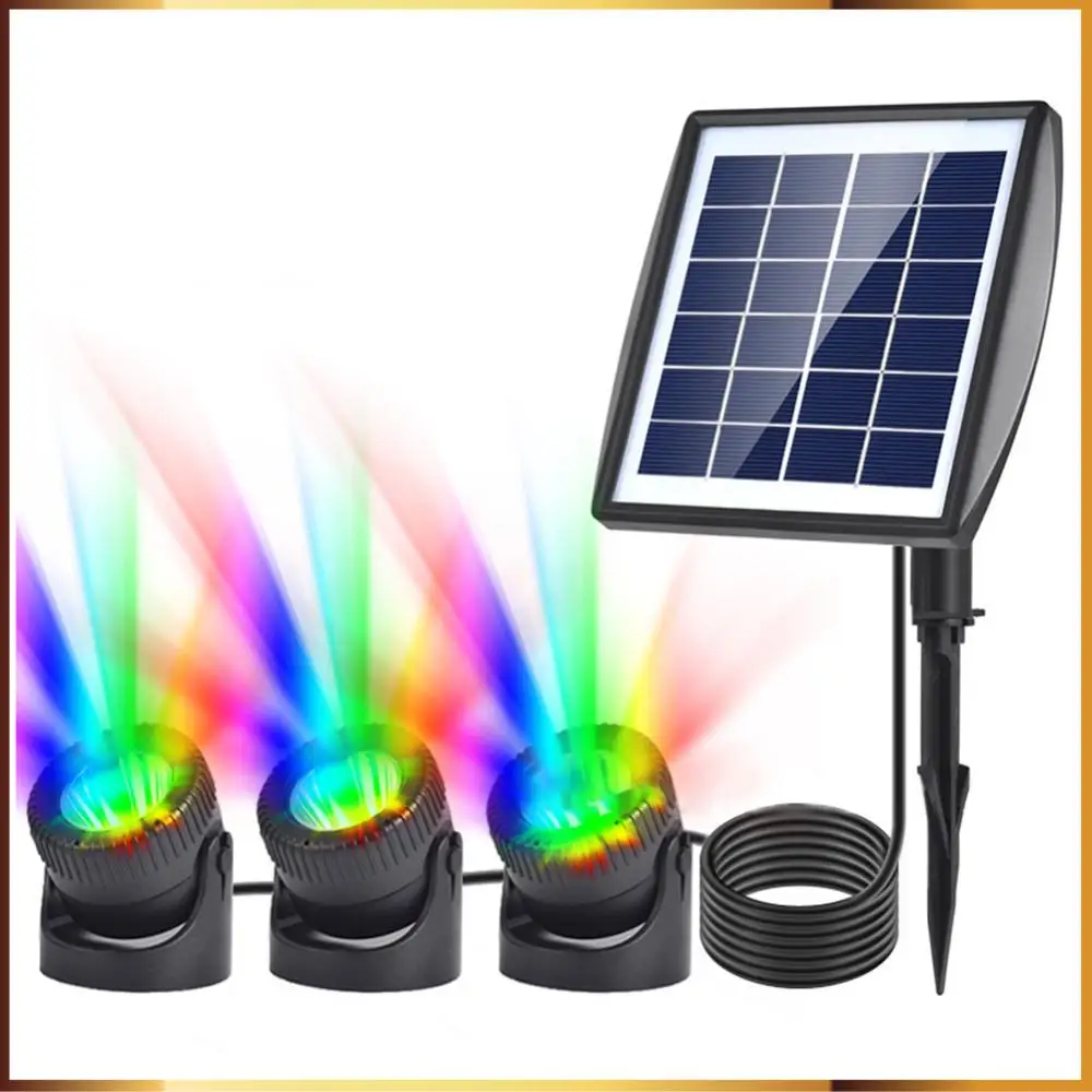 

Solar Pond Lights IP68 Waterproof Submersible LED Lights Adjustable Angle Solar Spot Lights 3 Light Modes for Pool Tree Walkway