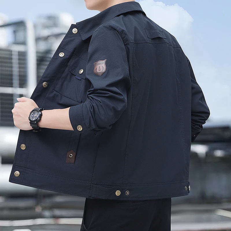 

Новая модная куртка-бомбер, пальто, бейсбольная куртка, мужская одежда, теплая ветрозащитная куртка, мужские куртки, простые мужские карго в британском стиле