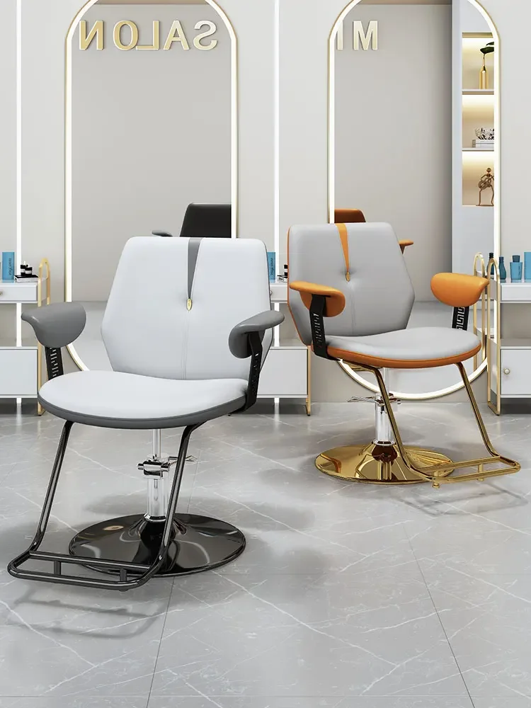 Barbershop Hair Salon Perm Barber Chair Swivel Foldable Backrest Hair Dyeing Barber Chair Silla De Barbería Salon Furniture