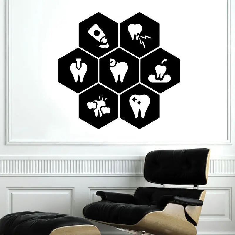 Vinyl Wall Decal Teeth Dentist Clinic Care Healthy Teeth Sticker Mural Dental Hospital Art Deco Sticker Home Decor Sticker YK04