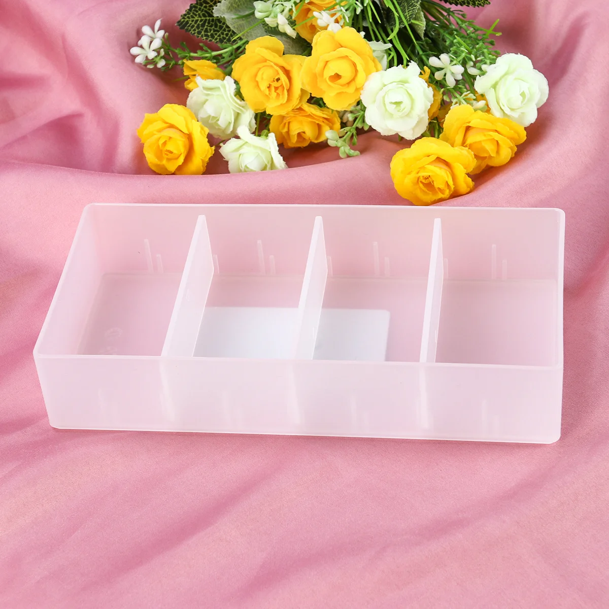 

Makeup Storage Box Plastic Transparent Desktop Container Removable Partition Cosmetics Jewelry Organizer Sundries Holder