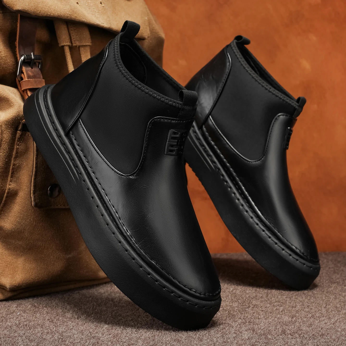 New Arrival Chelsea Boots for Men Versatile Ankle Boots Business Casual Shoes Street Party Wear Botas Hot-selling High Top Shoes