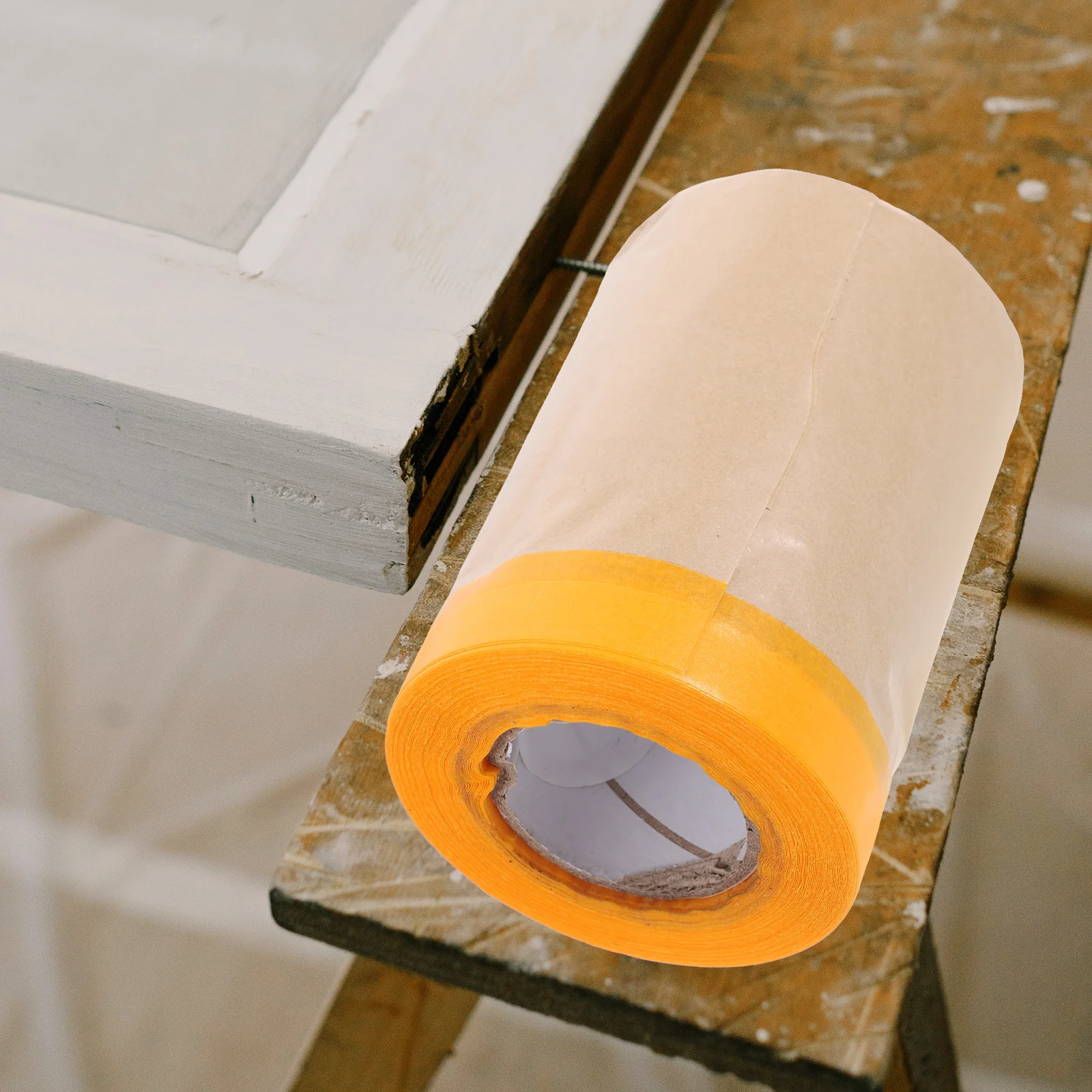 Adhesive Masking Paper 2 Rolls for Painting Furniture Floor Protection Easy Apply Remove No Mark Masking Paper Roll