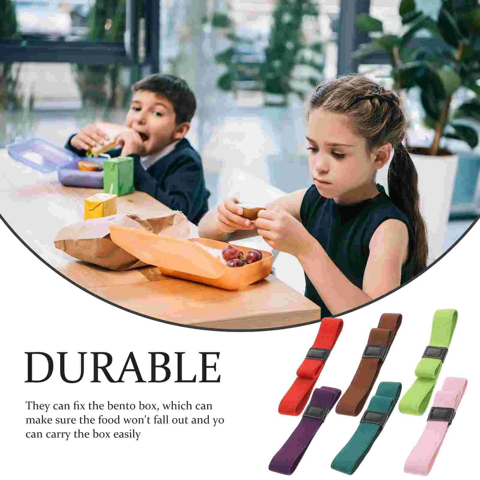 6 Pcs Strap Reusable Straps Lunchbox Elastic Fixing Practical FOOD Container Universal Creative