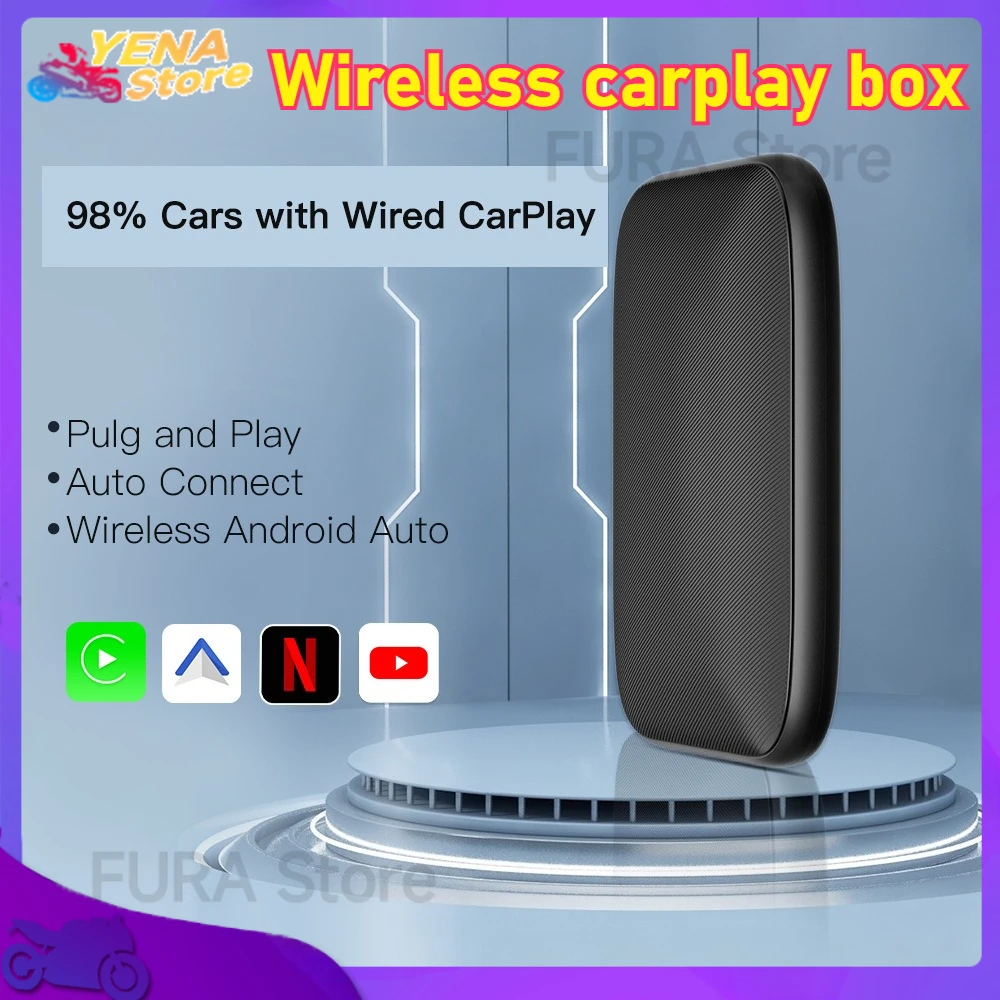 

2025 Wireless Carplay adapter wired to wireless upgrade Carplay Dongle in-car screen projection Android box ai