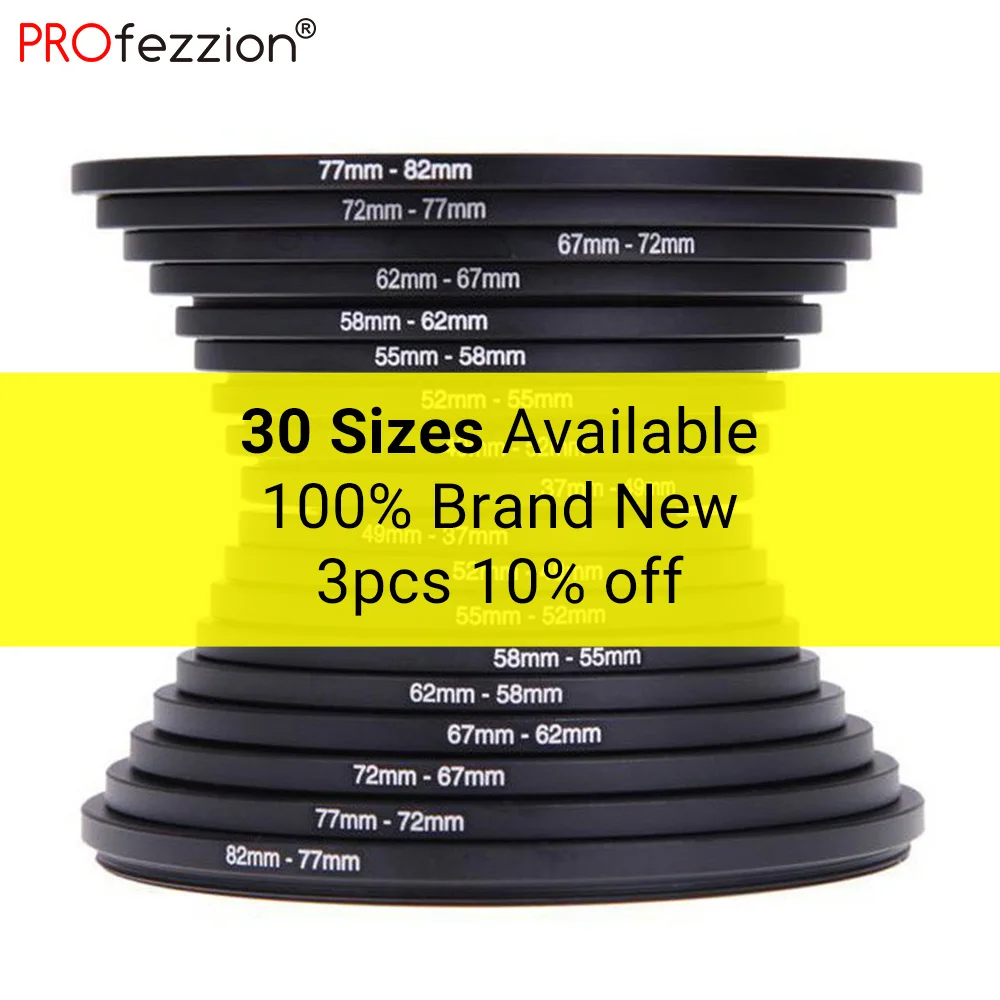 Profezzion Camera Lens Filter Step Up & Down Adapter Ring 37-82Mm Voor Canon Nikon Sony Dslr Camera lens Accessoires