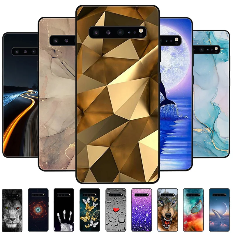 For Samsung S10 5G Case S10 Plus Shockproof Marble Black Cases For Samsung Galaxy S10 Plus S10e Cover Silicone Back Bumper S10+