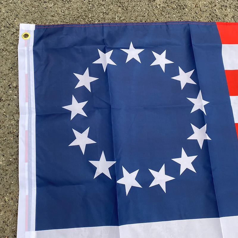 aerxemrbrae flag150x90cm us flag Double Sided Printed Polyester    13 stars us usa 1777 american Betsy Ross Flag