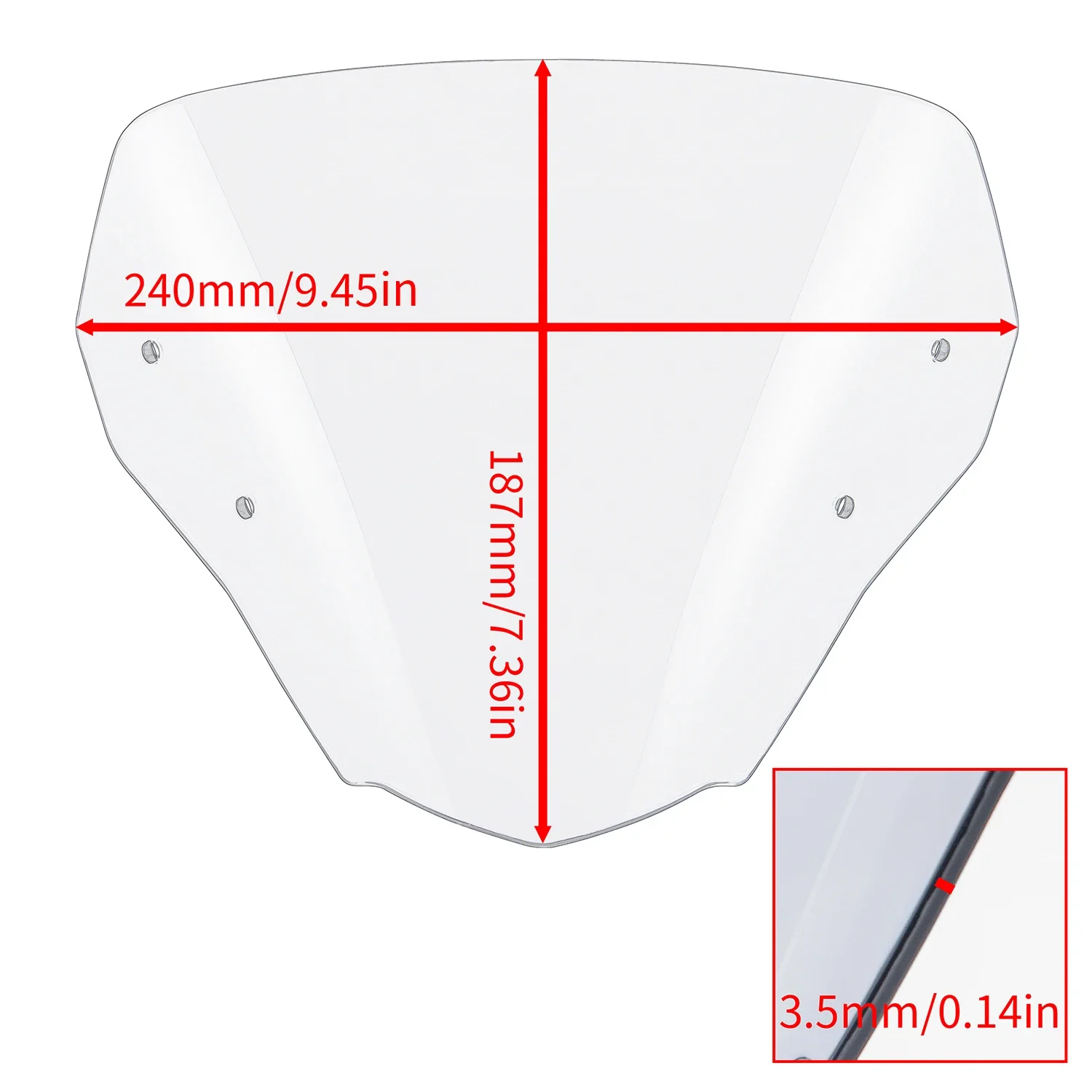 WOLFLINE Windshield Windscreen For Honda CB750 2023-2024 Wind Deflector Reduces Wind Noise, Ideal for Highway Long Distance Tour