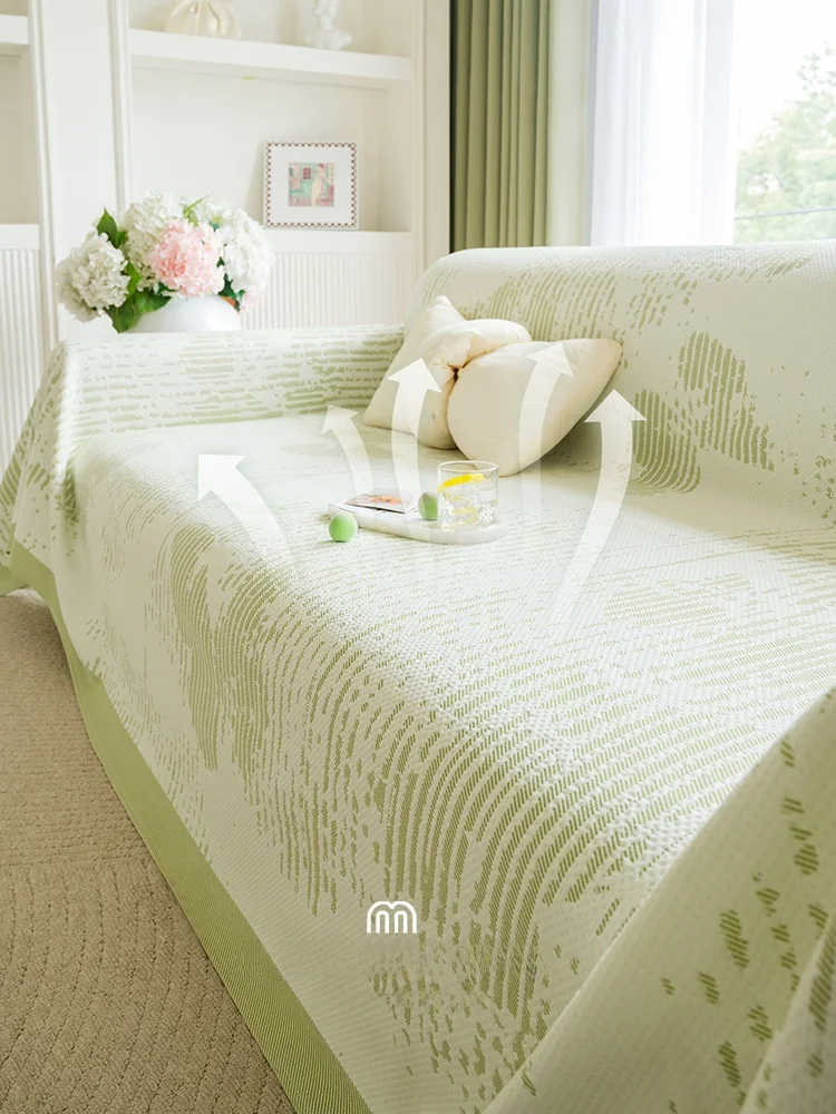 

Muscadine Light Sensation Summer Sofa Cover Ice Silk Living Room Couch Pad Scratch Proof Nordic Style