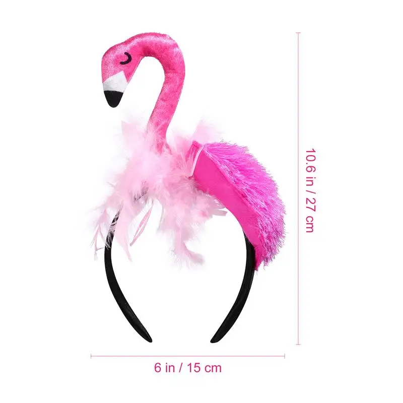 Flamingo Headband Decorative Holiday Flamingo Hair Band Cosplay Photography Prop Party Headdress Holiday Party Gifts