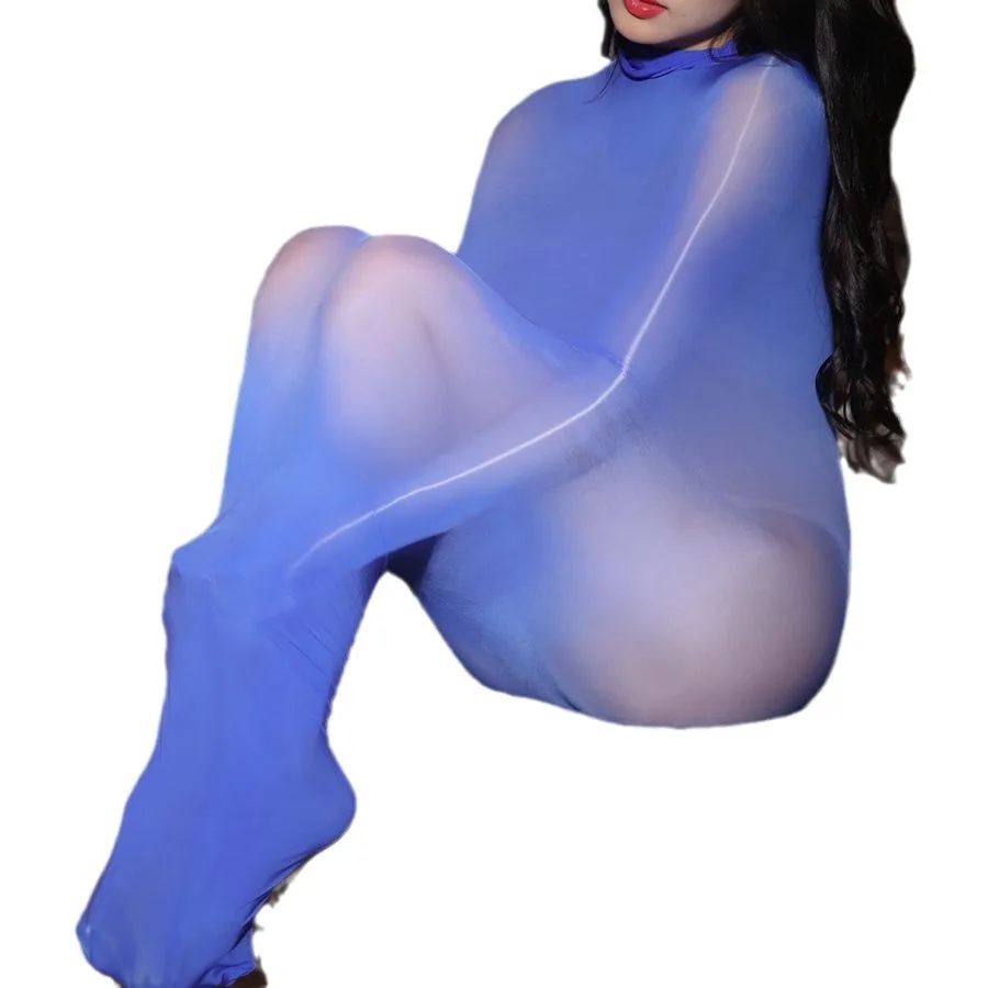 

Ultra-thin Tights Stockings Sleeping Bags All-inclusive Jumpsuit Seamless Shaping Onesie Invisible Oily Sexy Weight 90kg