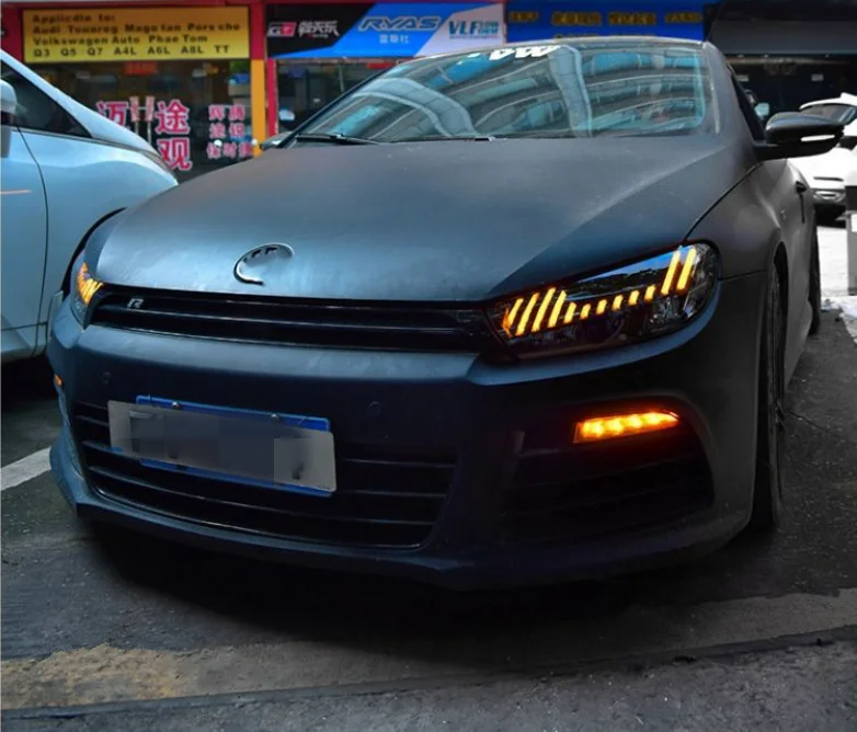 LED Headlight For Volkswagen Scirocco 2009-2017 Daytime Running Lights Dynamic Turn Signals Car Accessories