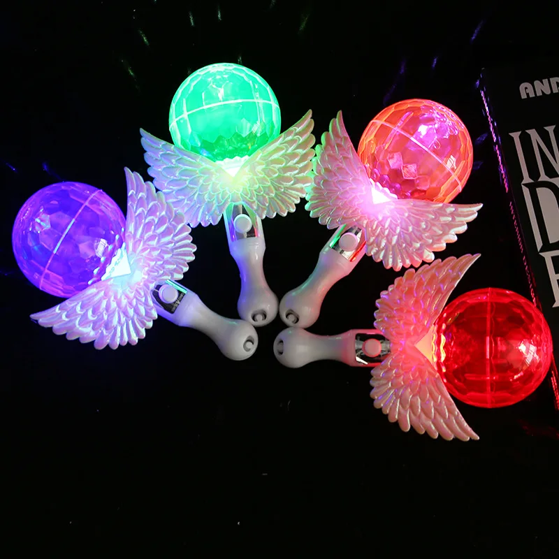 New Angel Wings Light-emitting Magic Wand Creative Colorful Light Projection Handheld Magic Wand Children's Birthday Party Gifts