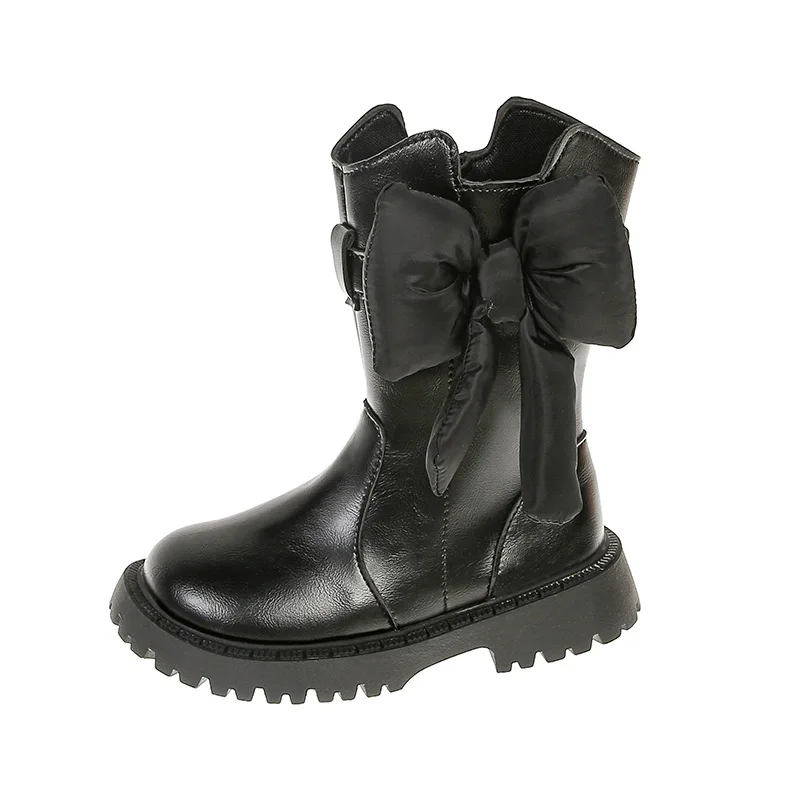 Girls Brown Boots 2026 Fall Winter New Waterproof Non-Slip Tall Boots kid's Faux Fur Lined Breathable Boots Easy Pull On