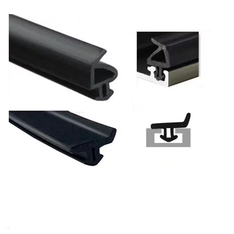 Aluminium Window Seals Weatherstrip Slot Sealing Strip Gap Cover Tubular Gasket Silicone Rubber Black Whit