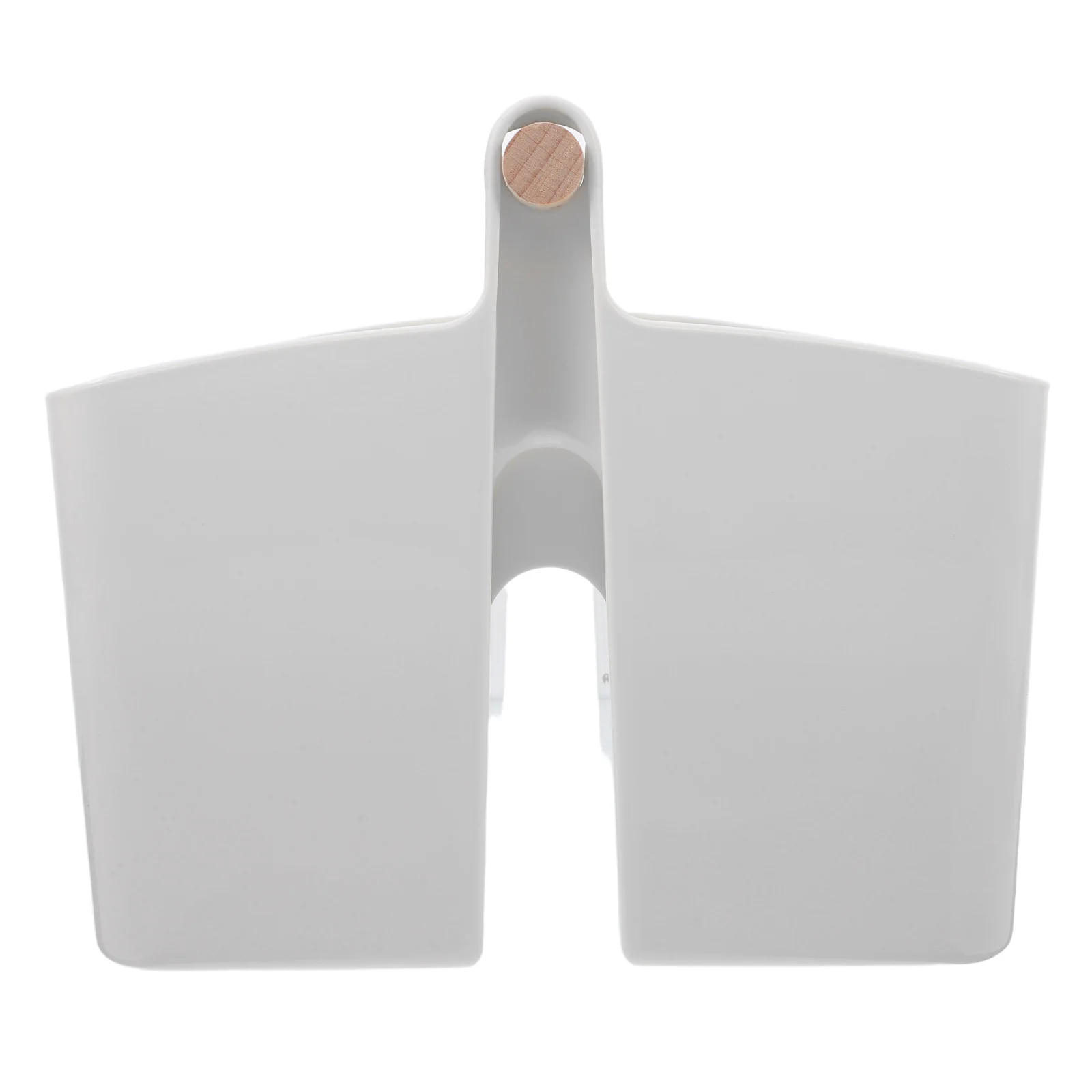 

Portable Wooden Storage Organizer with Handle Compact Marker Holder for Art Supplies Makeup Brushes Craft Items School Desk