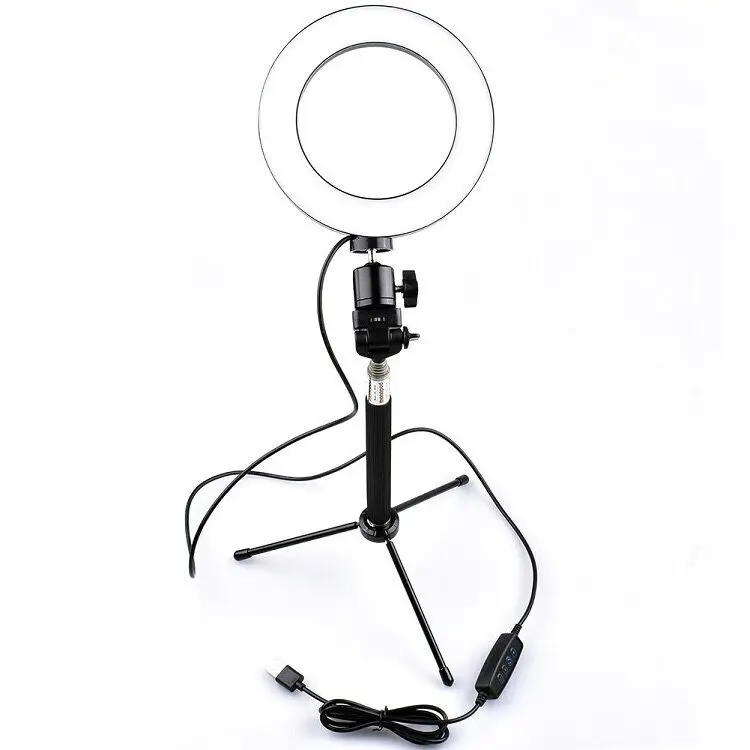 

Dia.20cm Dimmable LED Studio Ring Light w/Stand Makeup Phone Photography Video Camera Selfie Live stream portrait fill lighting