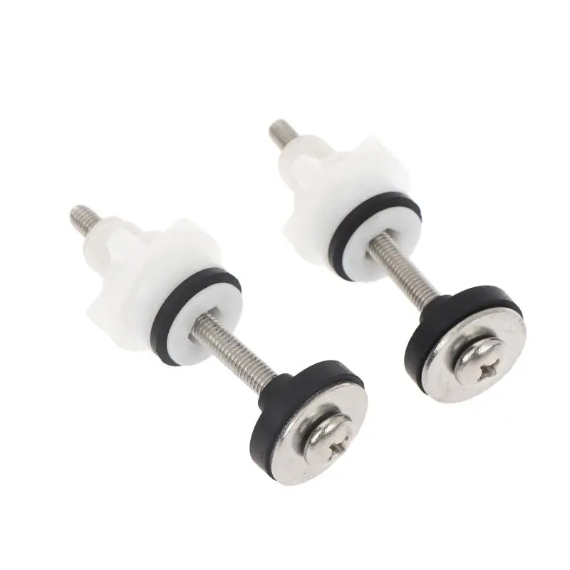 Rust Resistant 2Pcs Toilet Tank Fixing Screw Kit Universal Fit Toilet Repair Hardware for DIY Home Bathroom Renovations