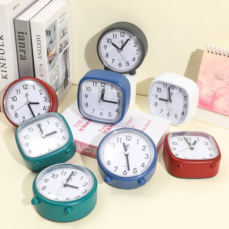 Silent Bedside Alarm Clock for Students Desk Clock Table Clock Simple Office Decor Learn Time