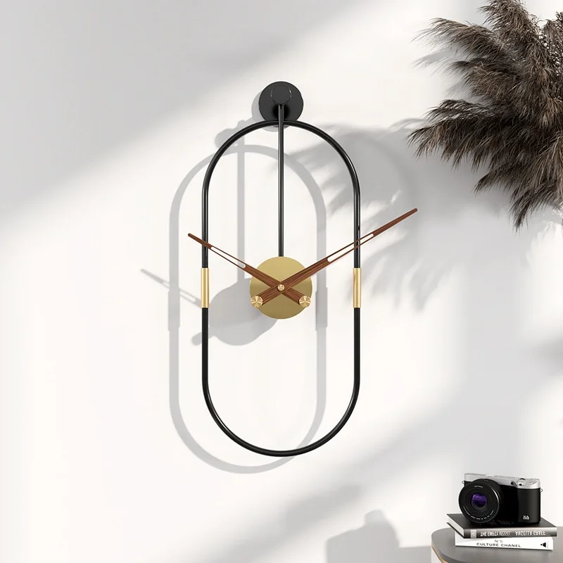 

Modern minimalist clock living room wrought iron decorative wall clock metal creative clock