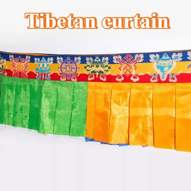 

Благословенные восьмибуквенные мантрии (8 благословительных слогов) в тибетском стиле, длина 5 м, для украшения дома, религиозный подвесной декор для стены/стола, бодхистский декор