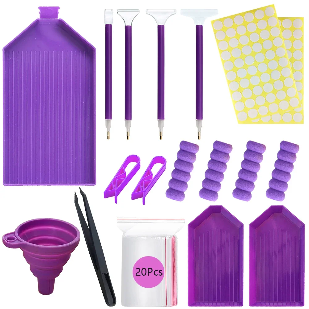 Diamant Schilderij Accessoires Diamant Gereedschap Kits Opbergdozen Test Pen Trays Stitch Koffer Diament Accessoire Pennen Hars Set 5d
