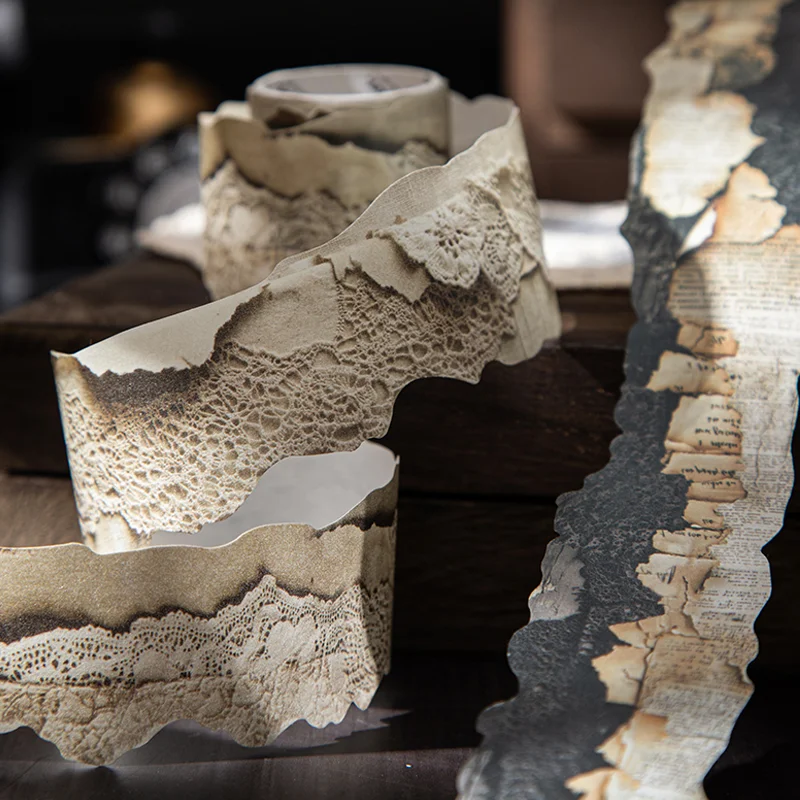 

Mr. Paper 3Rolls Xulei Dream Lace Washi Tape intage Floral Japanese Style for Journal Decor, Background Collage, Diary & Album