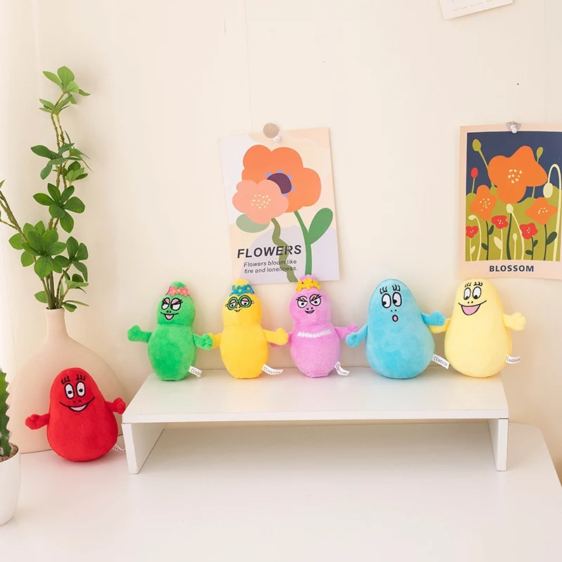 14-24cm dibujos animados Barbapapa juguetes de peluche muñecos de peluche suaves para bebés niños juguetes cómodos decoración del hogar niñas niños regalos de cumpleaños