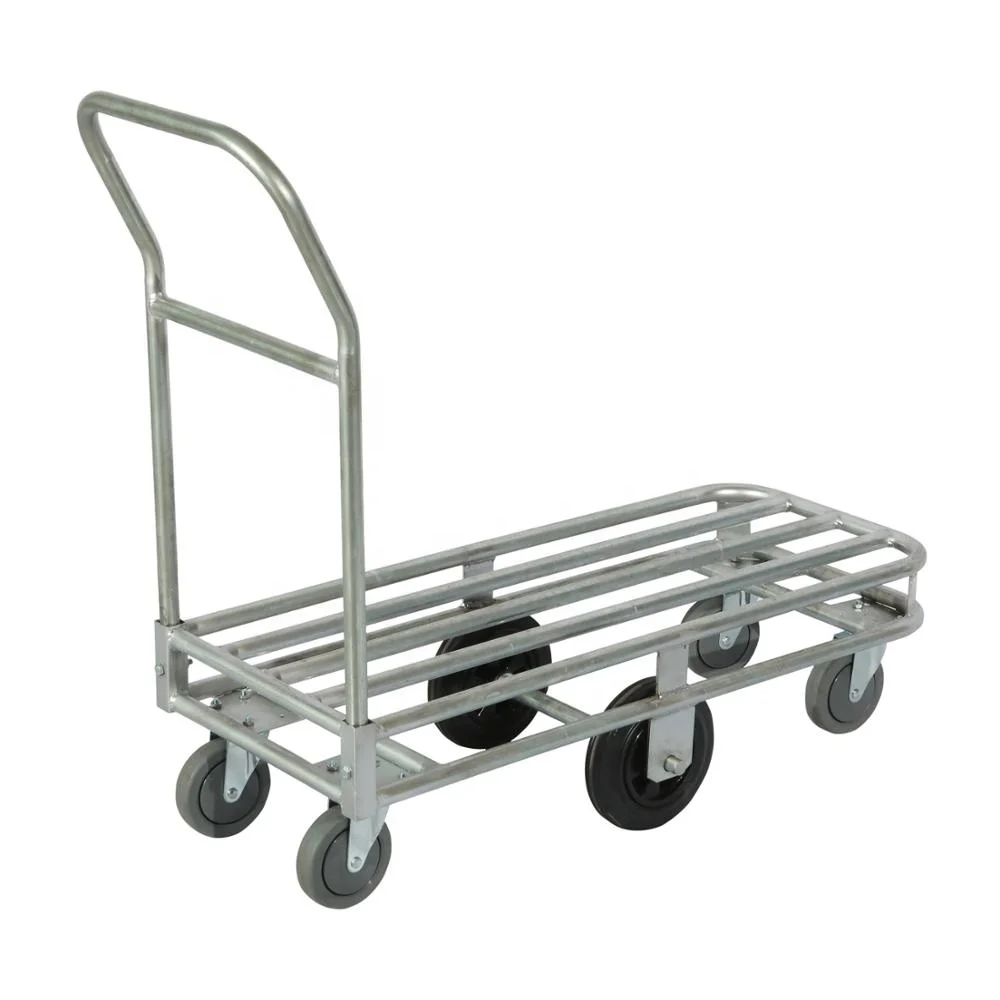 2026 Heavy D-uty Platform Hand Trolley With 6 Wheels With Competitive Price