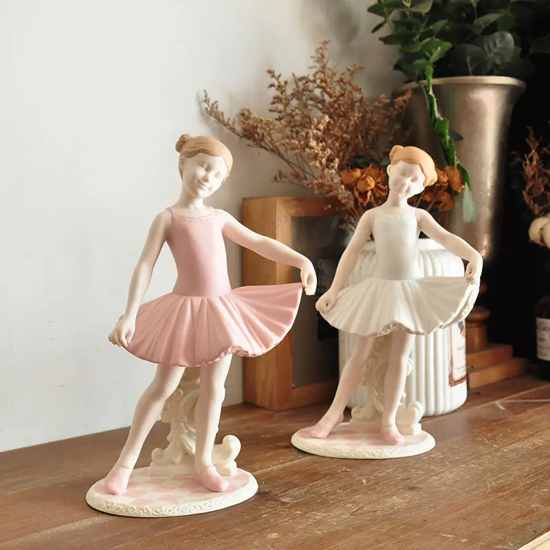 Retro style ballet girl ceramic ornaments,artistic decorations for living room bedroom office tabletops,showcase decoration gift