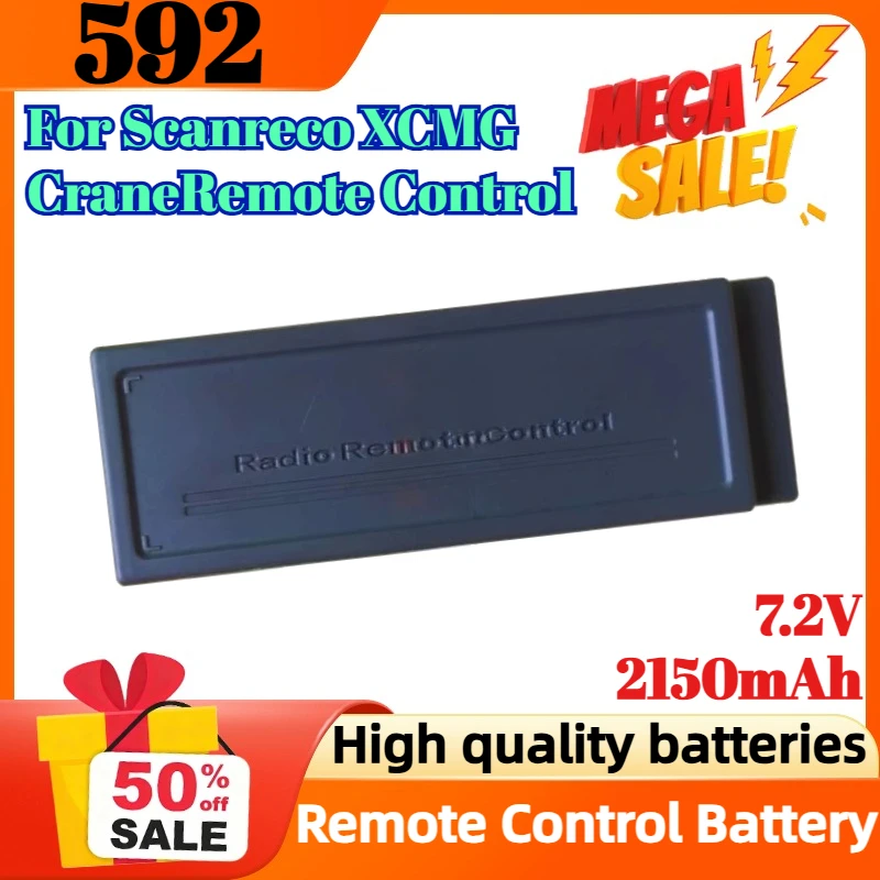 

7.2V 2150mAh Type 592 590 High-Quality Rechargeable Battery for Scanreco XCMG Crane Remote Control Battery