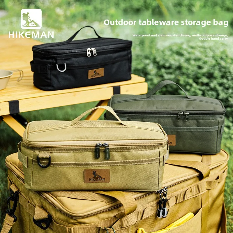 

Сумка для хранения посуды для пикника на открытом воздухе, сумка для хранения кухонных принадлежностей для барбекю, портативная водонепроницаемая сумка для хранения