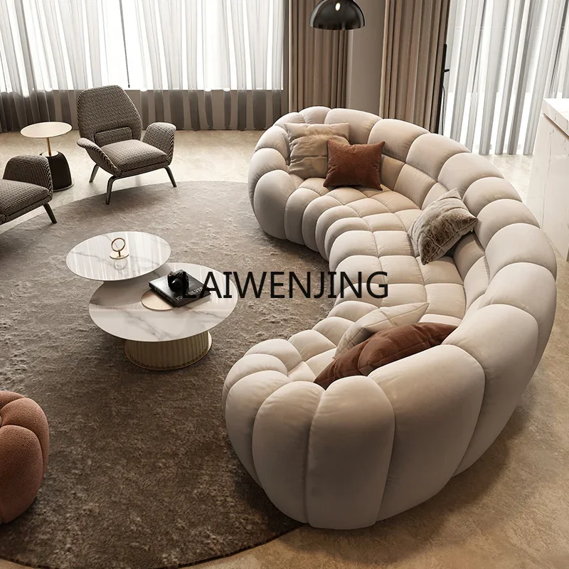 MJY light luxury circular curved bubble sofa semi-circular living room U-shaped fabric