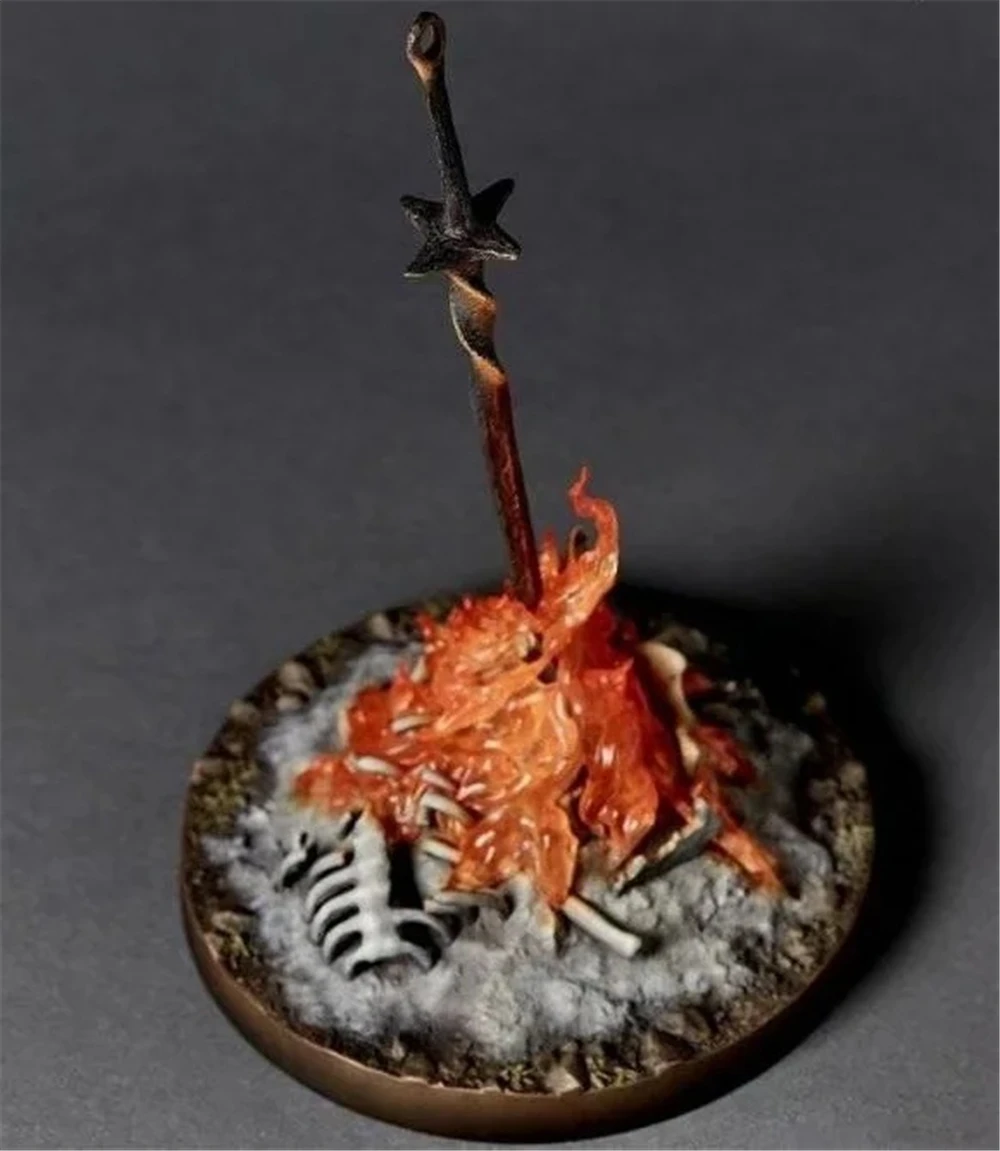 Anime Dark Souls Bonfire Lit Action Figure Gioco Periferico da collezione Giocattoli per bambini Modelli di bambole Decorazioni per il desktop Regali di compleanno
