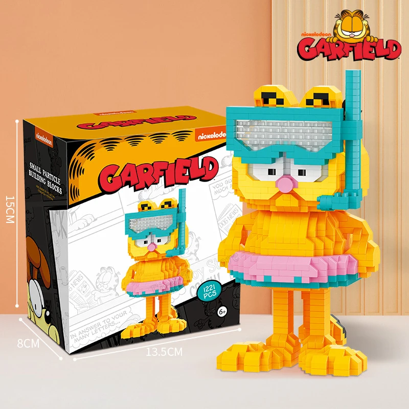 New Garfield Mini Blocks Magic Cartoon Cat Anime Figures Collection Building Toy DIY Bricks for Kids Present Toy Gift