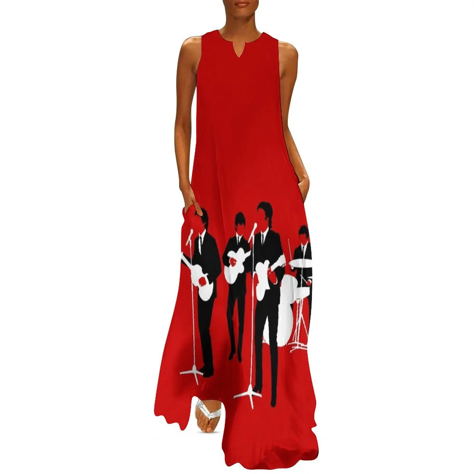 

Fab Four faceless minimalist art Long Dress Dress women womans clothing Prom gown women long dresses