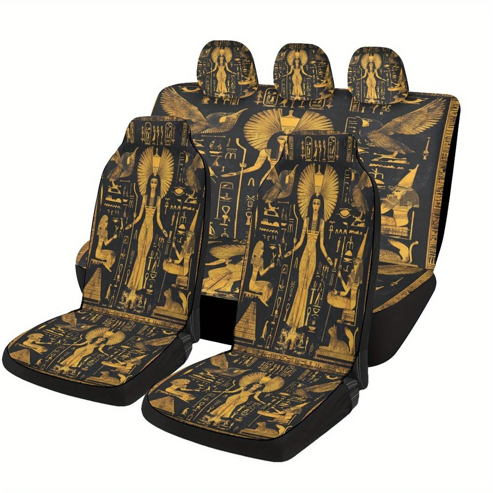 

Egyptian Goddess Art Themed Car Seat Covers Set For Most Cars, Fashionable Decorative Car Seat Protector Covers Full Set, Univer